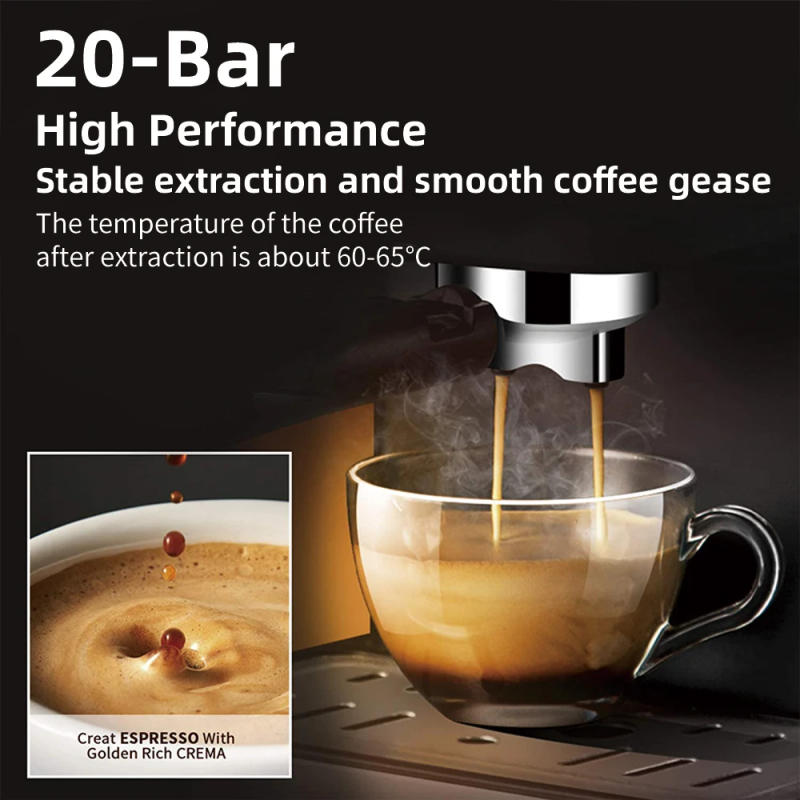 Description Picture 5 of itemBioloMix 20 Bar Semi Automatic Powder Coffee Machine,with Milk Steam Frother Wand, for Espresso, Cappuccino, Latte and Mocha
