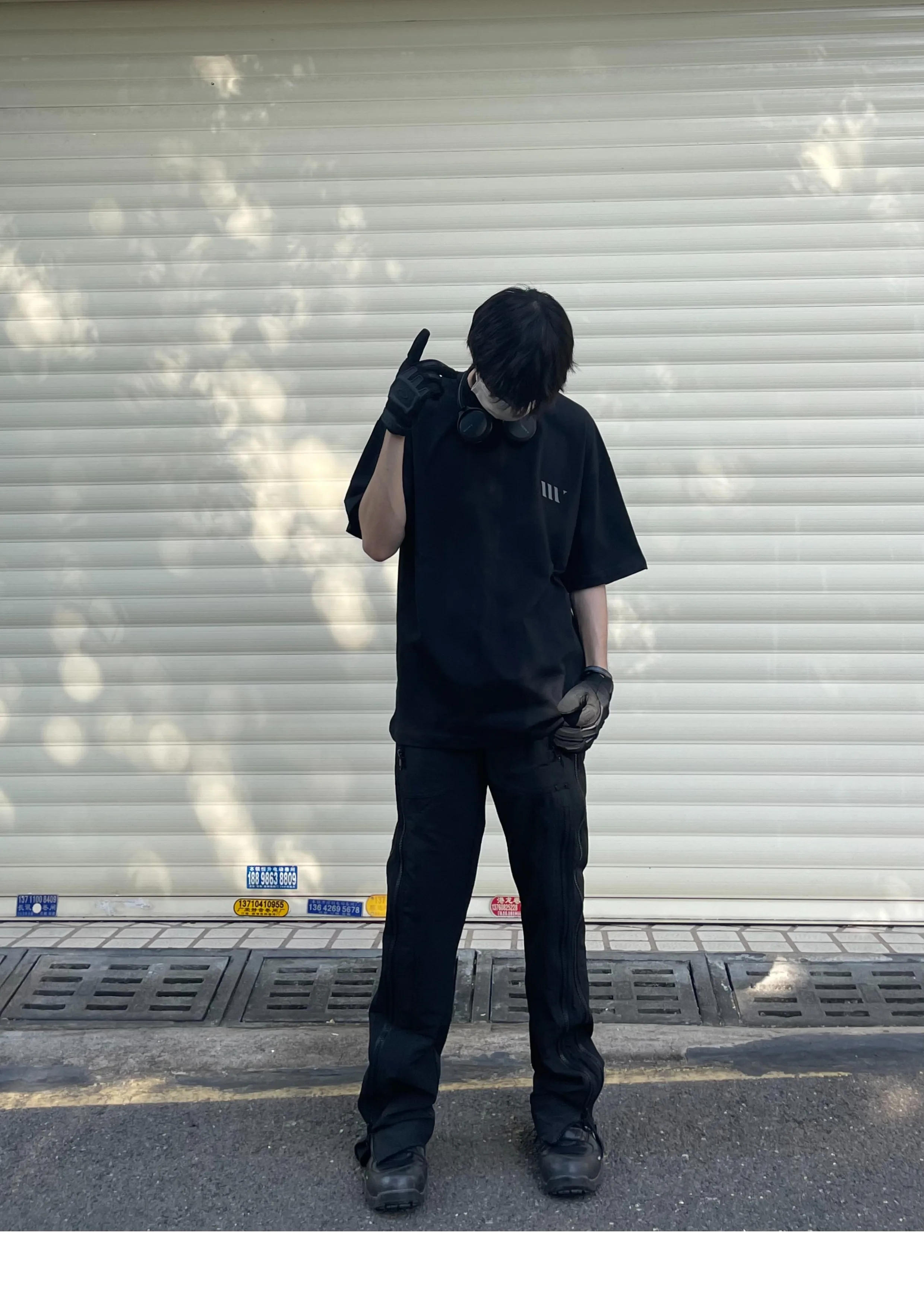 Description Picture 5 of itemOveralls For Man High Street Side Double Zipper Functional Trendy Assault Long Pants Vibe Niche Brand 2024 New Spring Summer