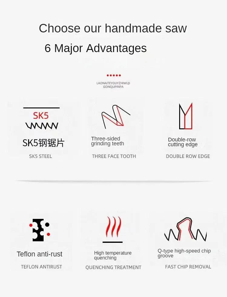 Description Picture 3 of itemFolding Hand Saw Multifunctional Outdoor Logging Saw Woodworking Folding Portable Saw Pruner Garden Equipment Gardening Tools