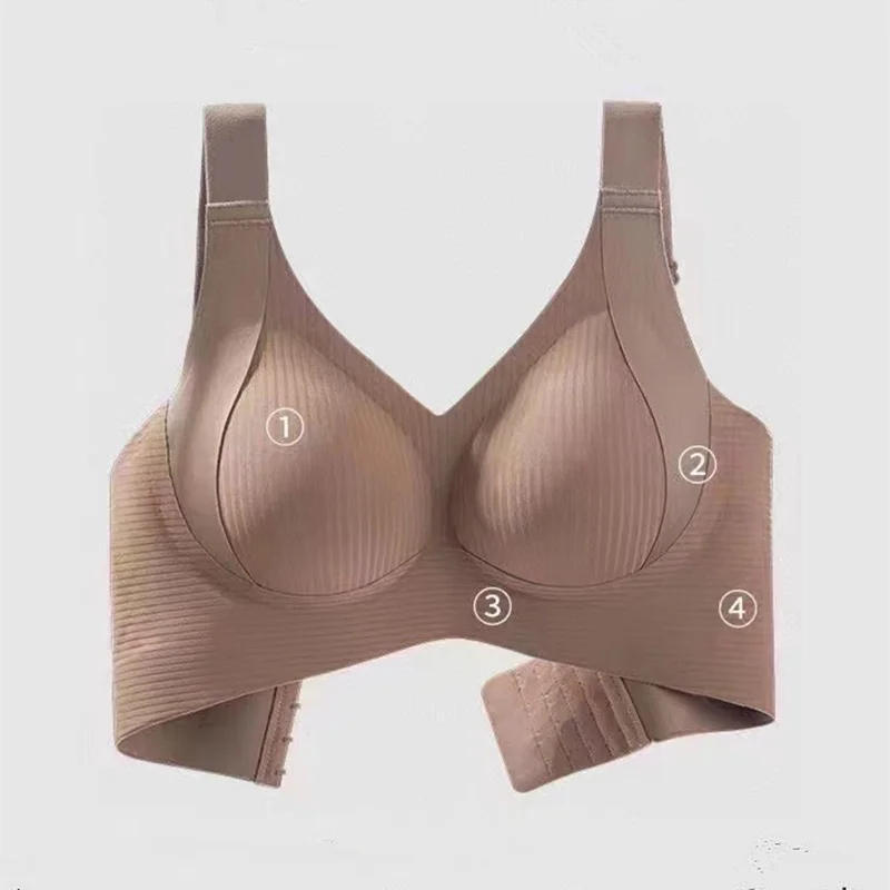 Description Picture 3 of itemWomen's Seamless Underwear, Thin Style, Large Breasts, Small Breasts, No Wires, Pull-up And Anti-sagging Large Size Bra