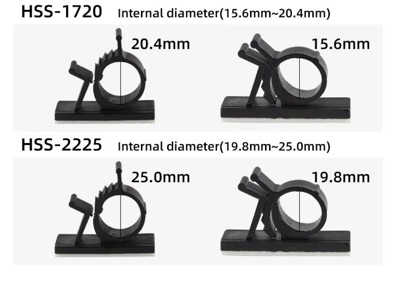 Description Picture 6 of item10pcs Cable Organizer Clips Adjustable Ties Mounts 3M Self-Adhesive Wire Clamp Holder Cord Management For Car Charging Winder