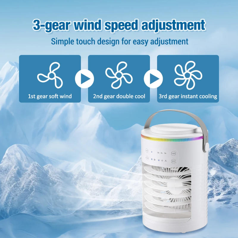 Description Picture 5 of itemSpray Cooling Fan Summer Timeable Air Conditioner Desktop 600ml Water Air Cooler Home Office USB Strong Wind Water Humidifier