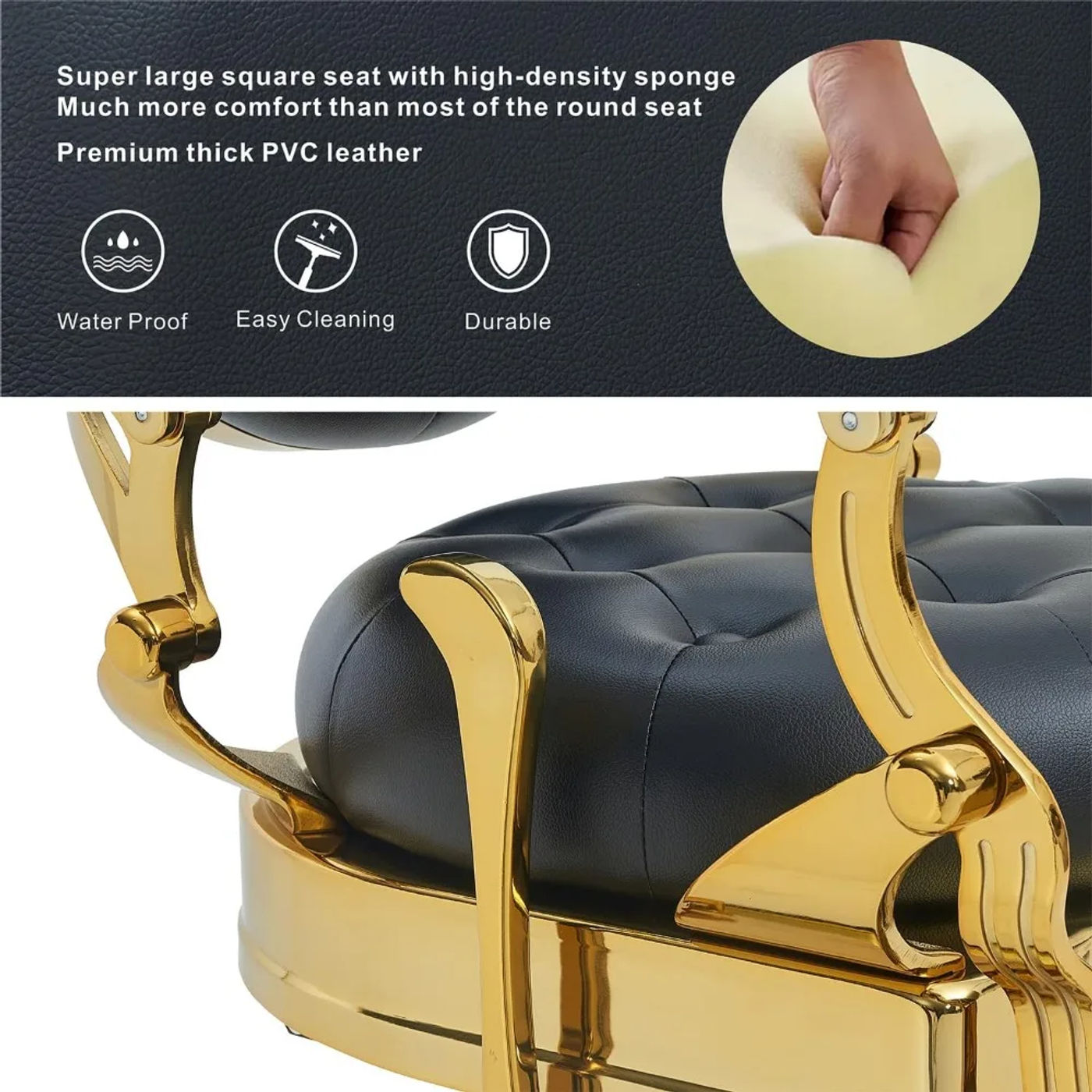 Description Picture 5 of itemVintage Barber Chair for Barbershop Professional Barber Chairs for Beauty Salon Esthetician Stool Salon Equipment Furniture Nail