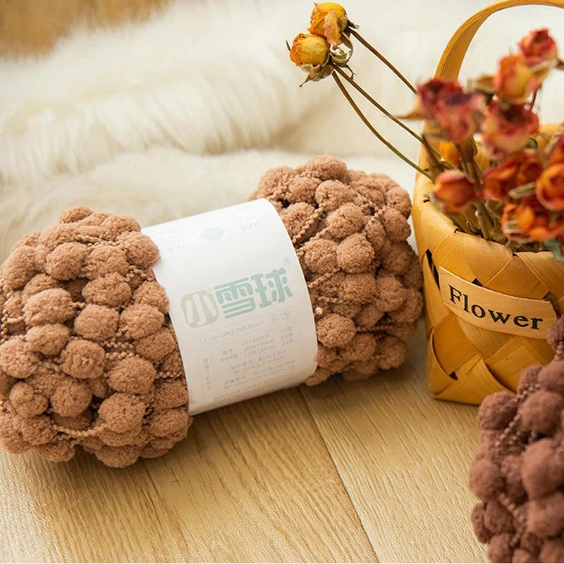 Description Picture 5 of item100g/Ball Medium Size Yarn PomPom Colorful Thick Yarn for DIY Knitting&Crocheting Blanket Scarf Cushion Pad Craft Making