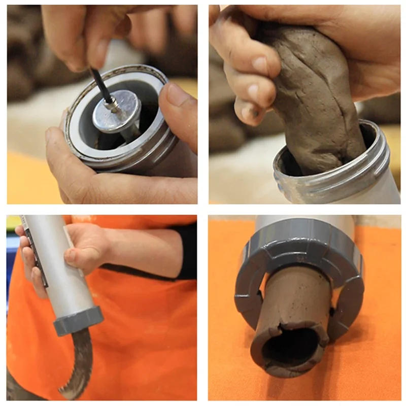 Description Picture 5 of itemPottery Tools Hollow Mud Stick Extruders Handheld Mud Guns for Extruding A Variety of Clay Bars Clay Modeling Ceramic Art Tools