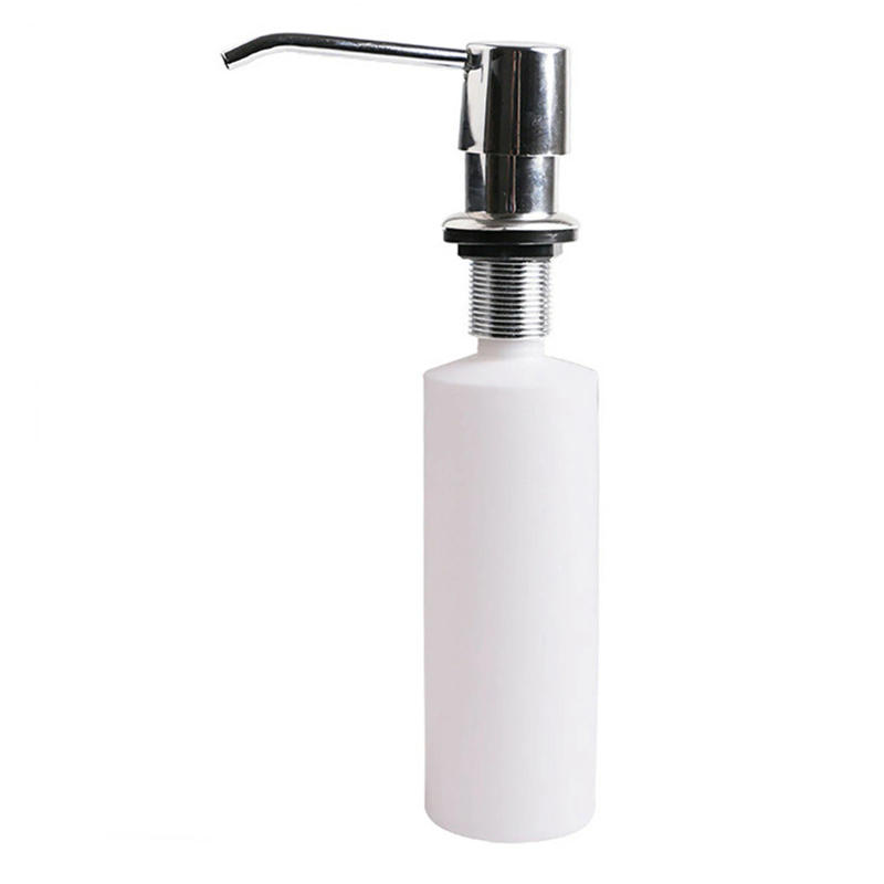 Description Picture 5 of itemStainless Steel Sink Soap Dispenser Built in Liquid Soap Bottle Manual Pressing Soap Lotion Dispenser Kitchen Accessories 300ML