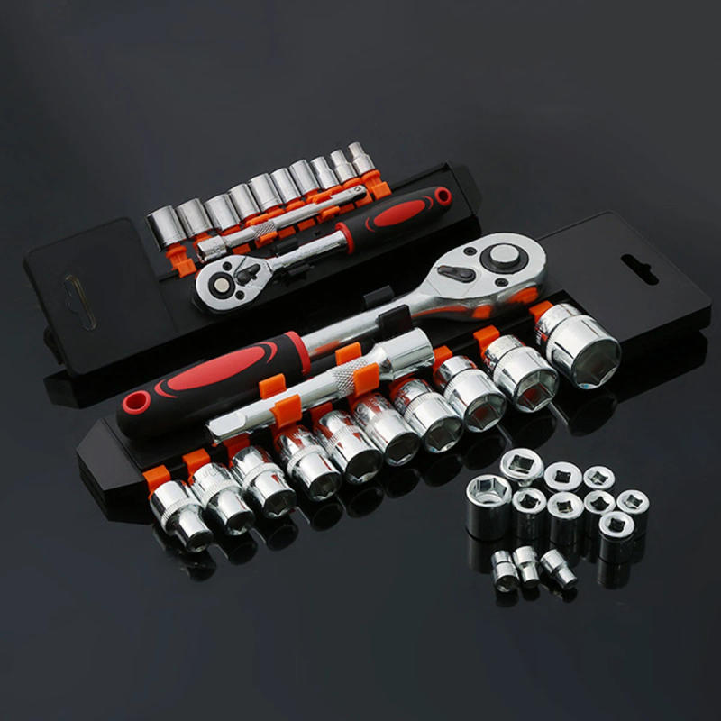 Description Picture 5 of item12pcs Socket Ratchet Handle Wrench Set 1/4 1/2 Spanner Kit With Extension Rod and 10 Common Sockets Car Repair Hand Tools