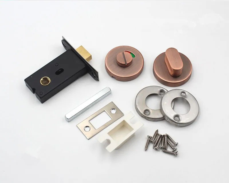 Description Picture 6 of itemStainless Steel Door Lock WC toilet door handle Lock Bathroom Pull Knob Metal toilet door locks Thumb Turn Knob