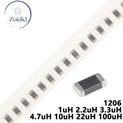 50pcs/lot 1206 3216 SMD SMT Inductor 10% 1uH 2.2uH 3.3uH 4.7uH 10uH 22uH 100uH Inductance