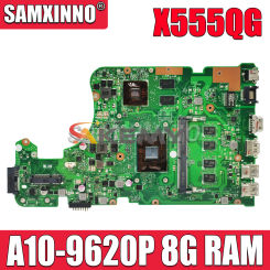X555QG Laptop Motherboard For ASUS X555Q X555B X555BP Mainboard with A10-9620P CPU 8G RAM Fully test