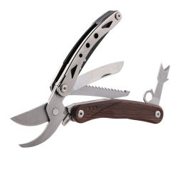 6 In 1 Garden Pruning Shears Multifunctional Gardening Tools Stainless Steel Outdoor Combination Tools Foldable Garden Pruner