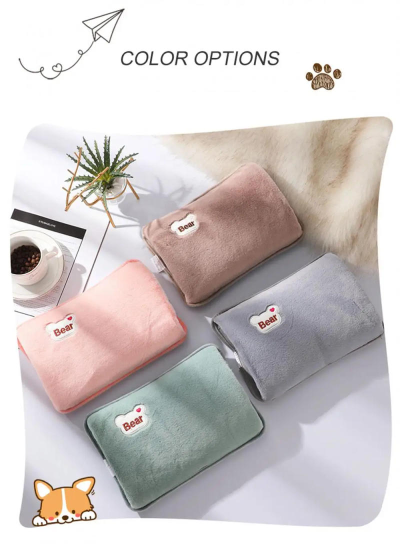 Description Picture 4 of itemWarm Water Bag Automatic Power Off Cute Double Insert Reusable Cartoon Pattern Home Warming Product Winter Hand Warmer Charging