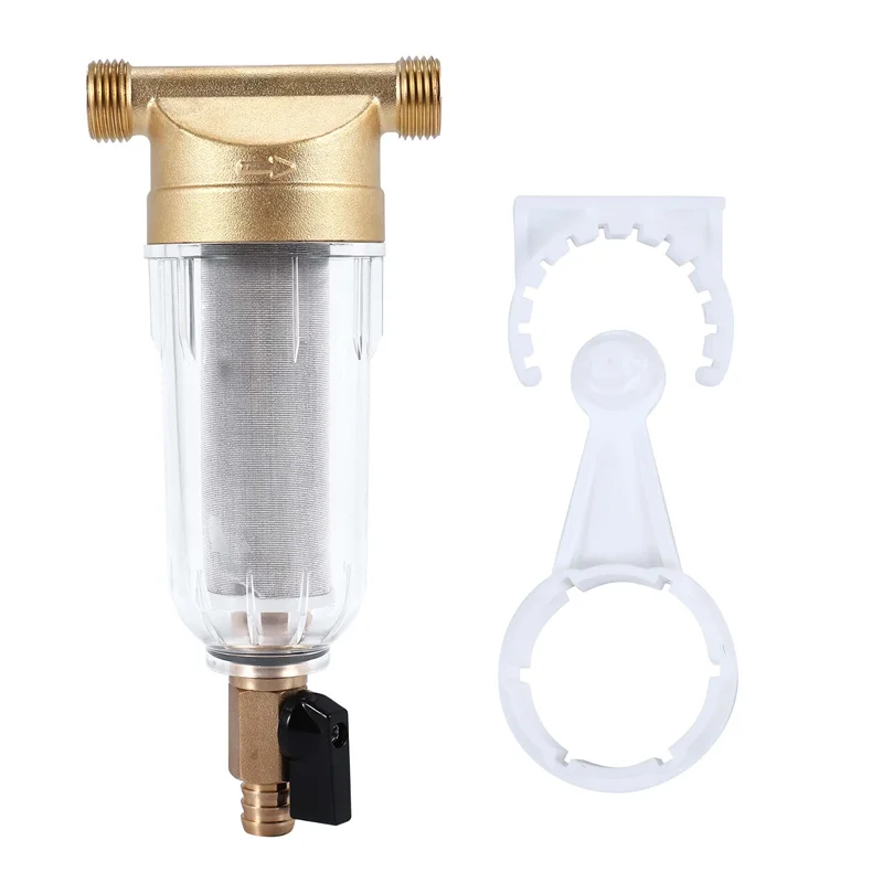 Description Picture 5 of itemA01V-4 Split-Mouth Water Filters Front Purifier Copper Lead Pre-Filter Backwash Remove Rust Contaminant Sediment Pipe