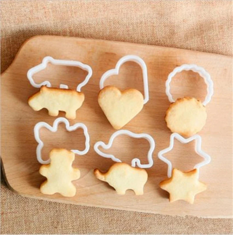 Description Picture 3 of item6PCS/set Sugar Biscuit Press Stamp Embosser Cookie Cutter Biscuit Mold DIY Fondant Cake Mold Pastry Decor Baking Accesories