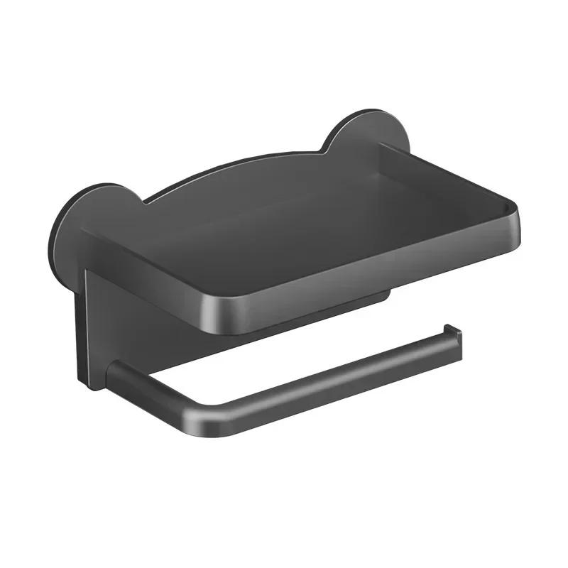 Description Picture 6 of itemPopular Toilet Paper Holder Wall Mounted Toilet Paper Holder Kitchen Bathroom Organizer Paper Towel Cell Phone Storage Shelf