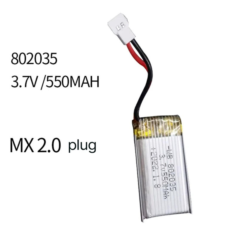 Description Picture 6 of itemJ6PA 3.7V 550mAh 802035 Rechargeable Lithium Polymer Battery Suitable for Electronic Product Drones Battery Replacement