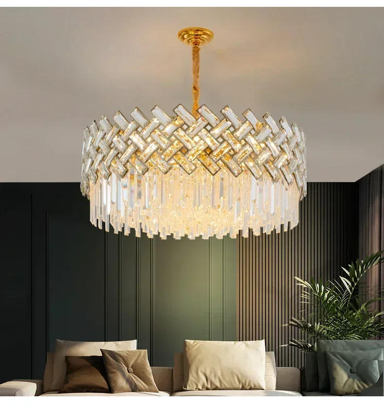Description Picture 2 of itemDining Table Kitchen Island Led Ceiling Chandelier Modern Luxury Crystal Ceiling Lamp Living Room Pendant Lights Home Decoration
