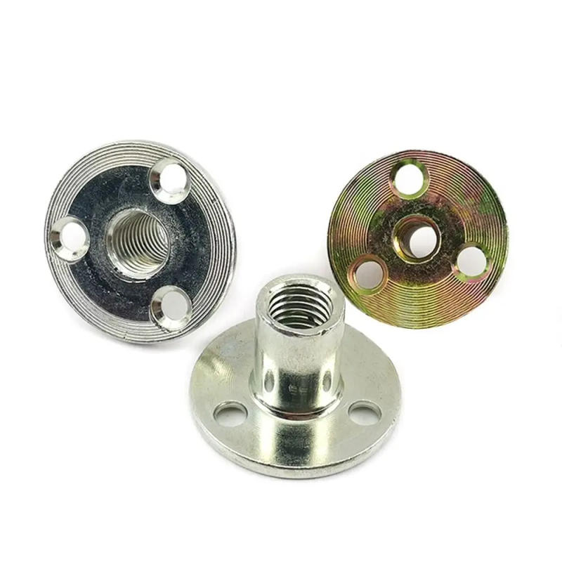 Description Picture 6 of item5Pcs/set Durable Metal Three-hole Locking Flange Nut Nut Fastener Round Flat Lock Nuts M6 M8 M10 Tee Furniture Nuts Screw
