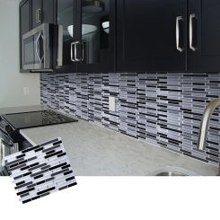 Self Adhesive Mosaic Tile Wall decal Sticker DIY Kitchen Bathroom Home Decor Vinyl
