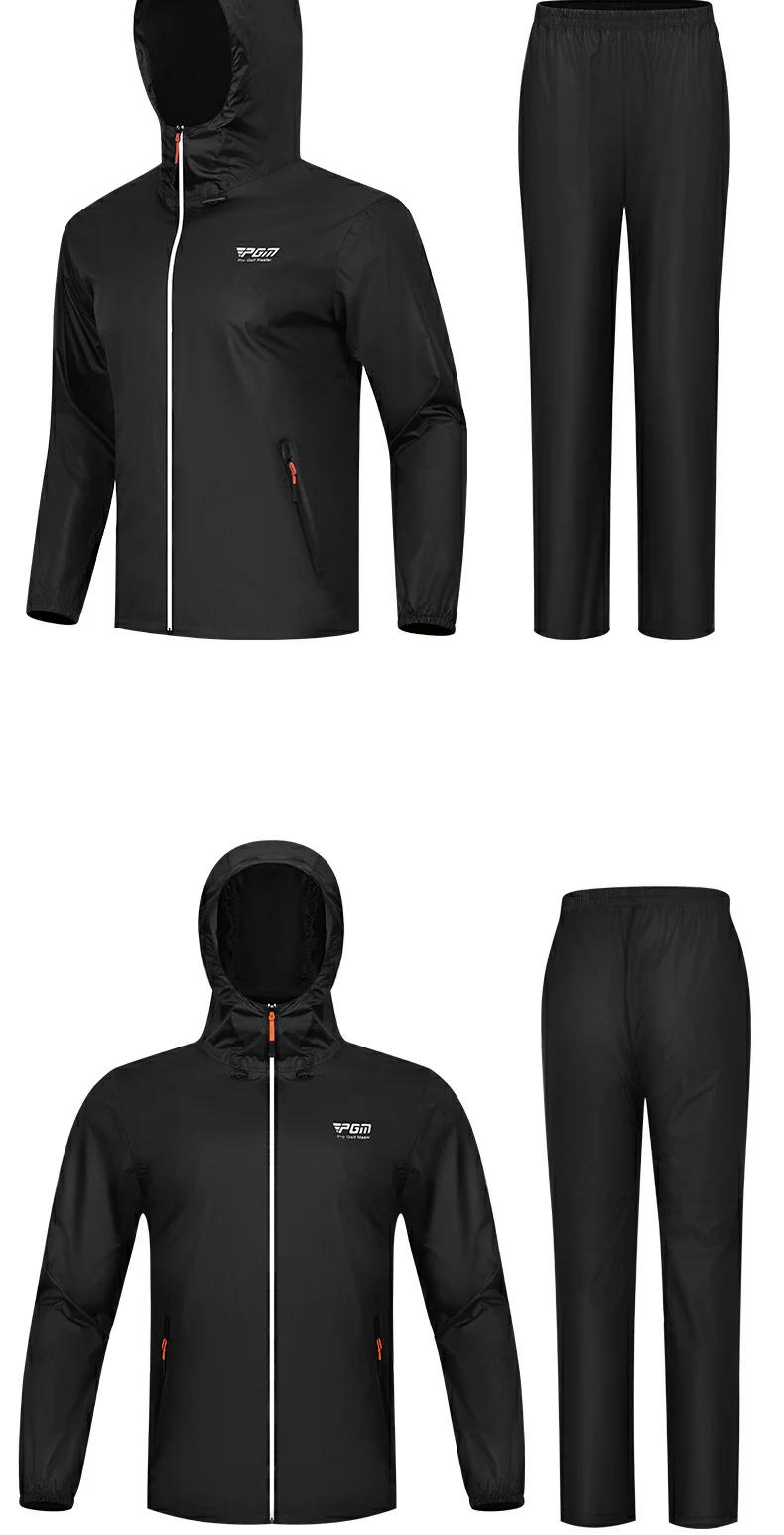 Description Picture 6 of itemPGM Raincoat and Rainpants Suit Unisex Full Body Rainstorm Prevention Jacket Women Men Hooded Split Raincoat Golf Long Pants