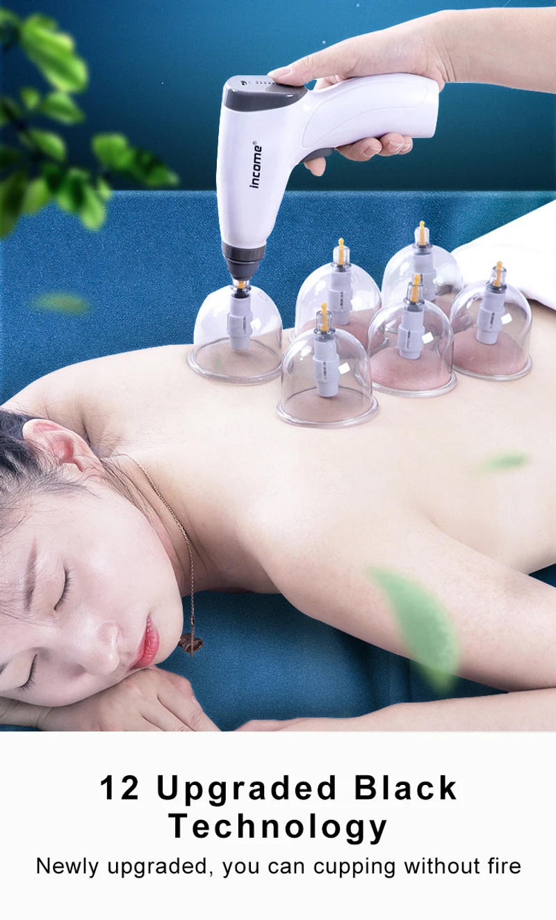 Description Picture 4 of item4 Cans Electric Vacuum Cupping Set Suction Cups Massage Physiotherapy Jars Chinese Medicine Anti Cellulite For Body Massager