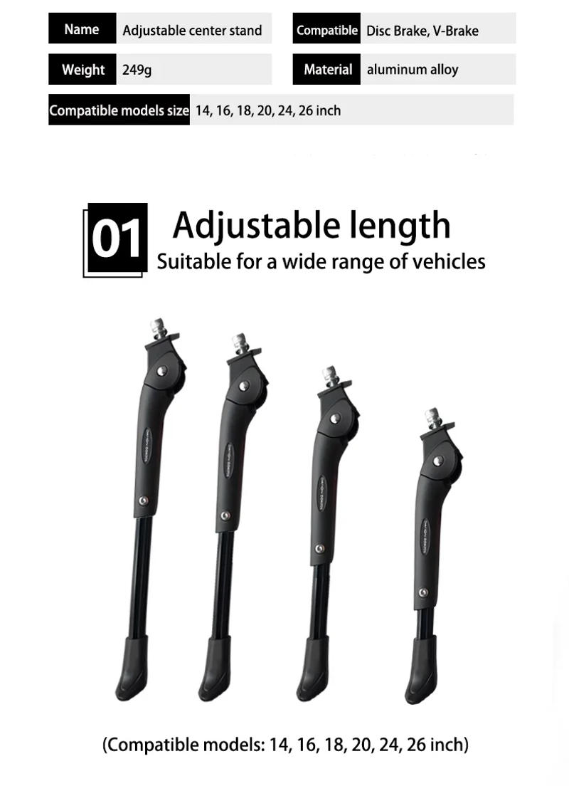 Description Picture 5 of itemDAHON Bicycle K3plus kickstand Mountain Bike Kickstand P8 Folding Bike Brace Cycling Kickstand