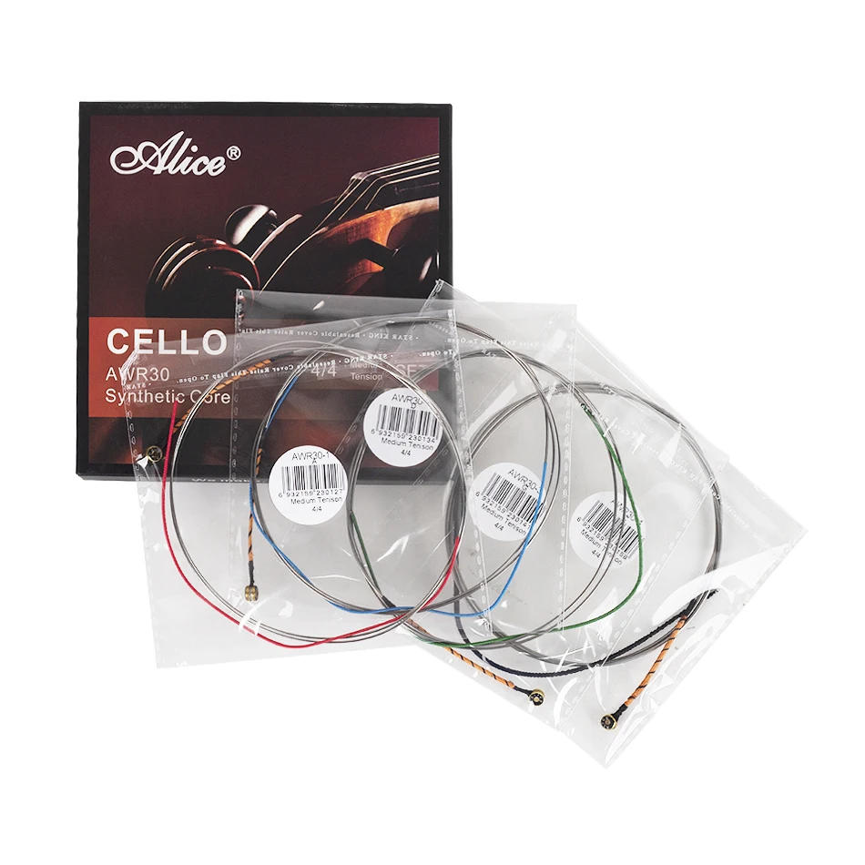Description Picture 6 of itemAlice AWR30 Cello Strings Ni-Cr Winding and Multifilament Synthetic Nylon Core For 4/4 Cello Performance Using Cello Strings