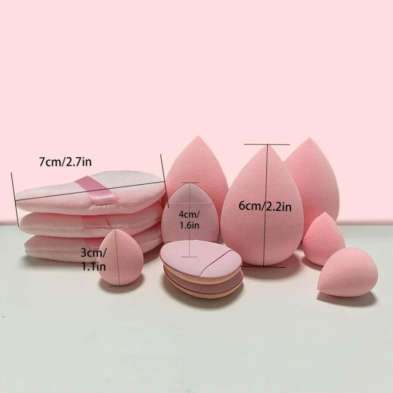 Description Picture 6 of itemSmall Medium and Large 12PCS Combination Set Makeup Puff Essential for Beginners Cosmetic Puff Set Makeup Foundation Sponge