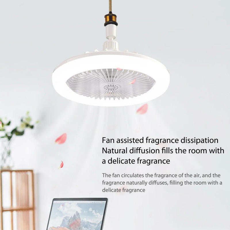 Description Picture 5 of itemCeiling Fan Lamp Universal E27 Light Holder Fan Chandelier 3-balde Mute Stepless Dimming Timing 3-gear Wind for Living Room