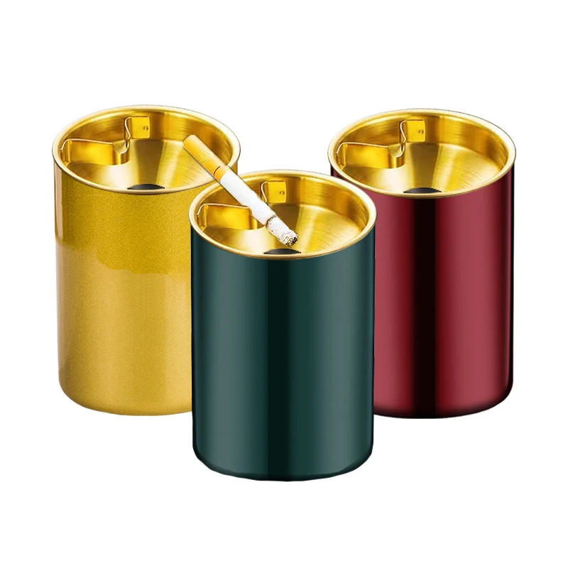 Description Picture 6 of itemDetachable Metal Stainless Steel Ashtray Creative Funnel Windproof Car Ashtray Cup Living Room Anti-fly Ash Office Home Decor