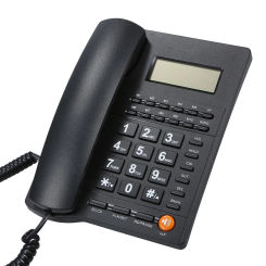 Landline Desktop Corded Telephone Landline Telephone w/ Caller Identification LCD Screen Adjustable Brightness US Telephone Line