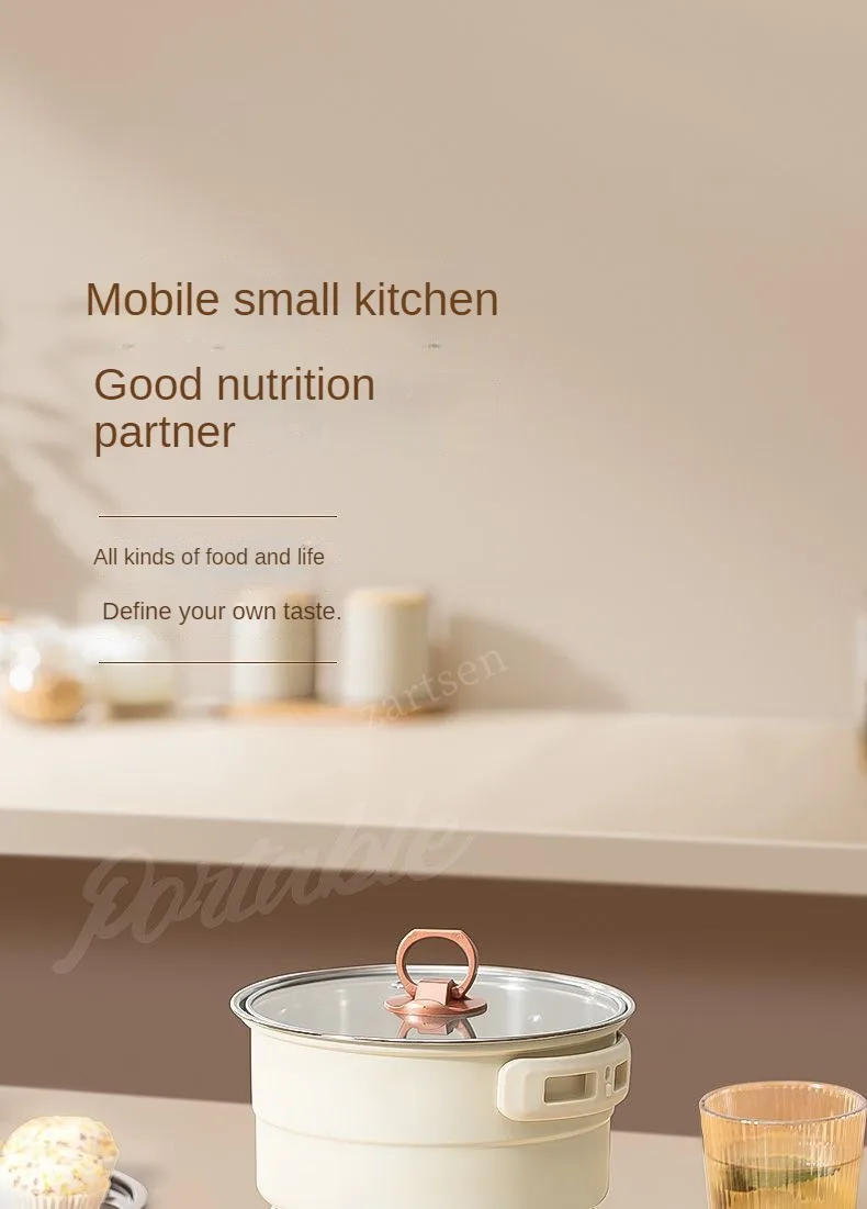 Description Picture 2 of item220V Electric Split Cooking Pot Foldable Multicooker Frying Pan Hotpot Steamer Rice Cooker Soup Maker Water Boiler Travel