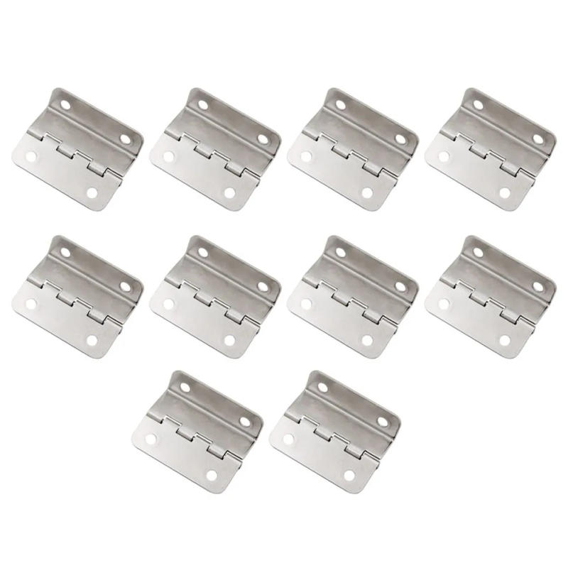 Description Picture 2 of item10pcs Wooden Box Hinges Tri-Fold Right Angle 4-Hole Hinge 24mm For Vintage Wooden Chests Doors Cabinets Furniture Hardware