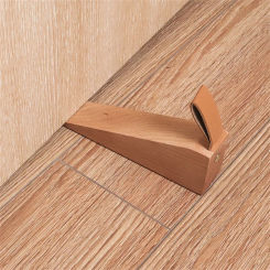 Durable Solid Wood Door Stopper Non-Slip Stop Baby Protect Leather Rope Wedge Anti-collision Gate Decor Beech Wood Door Wedges