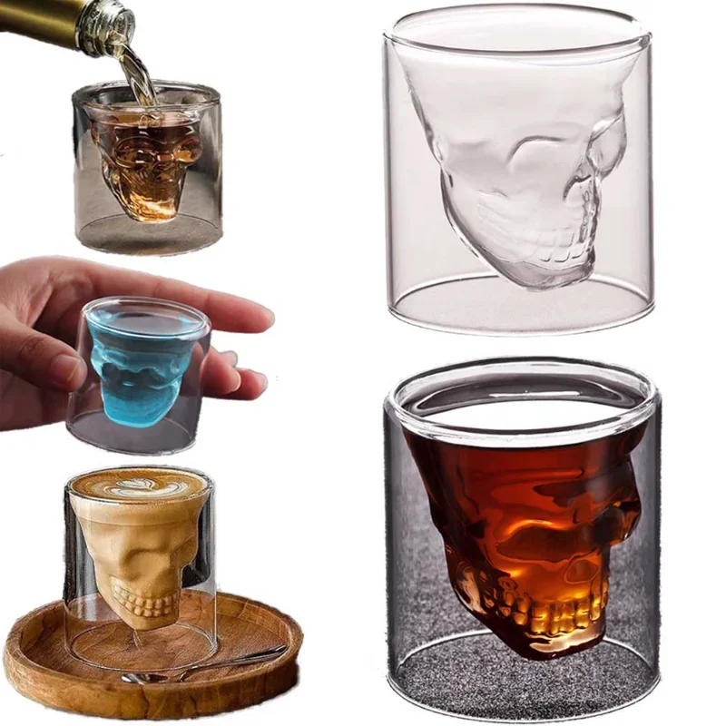 Description Picture 3 of itemWine Cup Glasses of Wine Crystal Cocktail Glasses Whisky Barware Beer Drinkware Drinking Coffee Mugs Double Bottom Mug Glass Cup