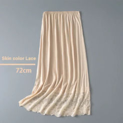 Women Skirt Extender Knee Lace Slip Hollow Length A-Line Half Extenders Women Lady Lace Slip Casual Skirt Underskirt Petticoat