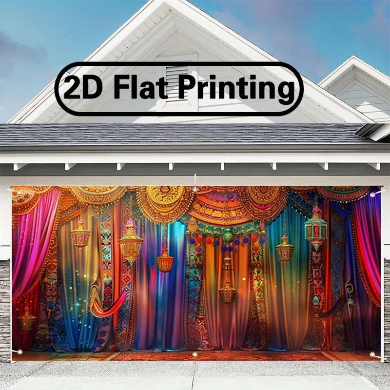 Description Picture 2 of item2D Flat Banner, 1 Piece Indian Style 2D Flat Banner for Garage Door and Holiday Decoration