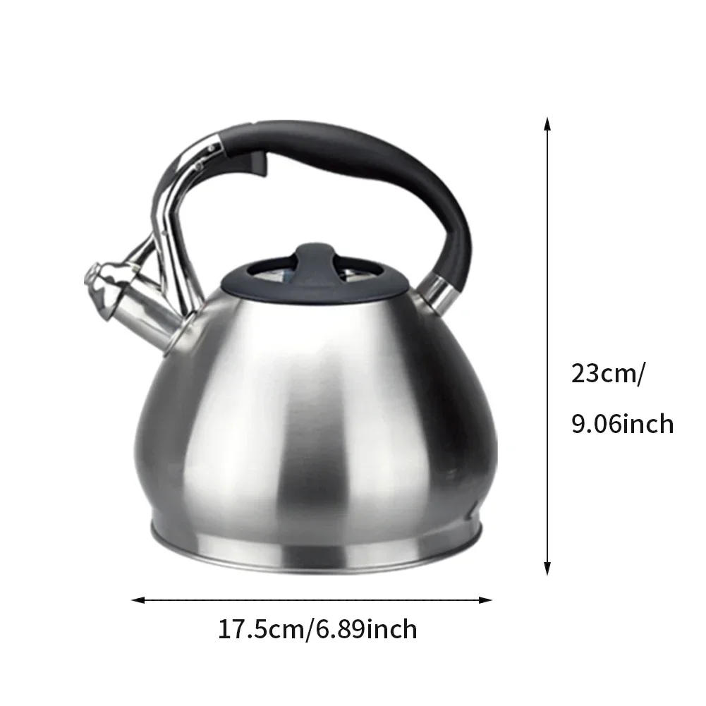 Description Picture 2 of item304 Stainless Steel Loud Whistling Hot Water Kettle Induction Cooker Home Camping Boiling Coffee Tea Kettle Stove Top Teapot