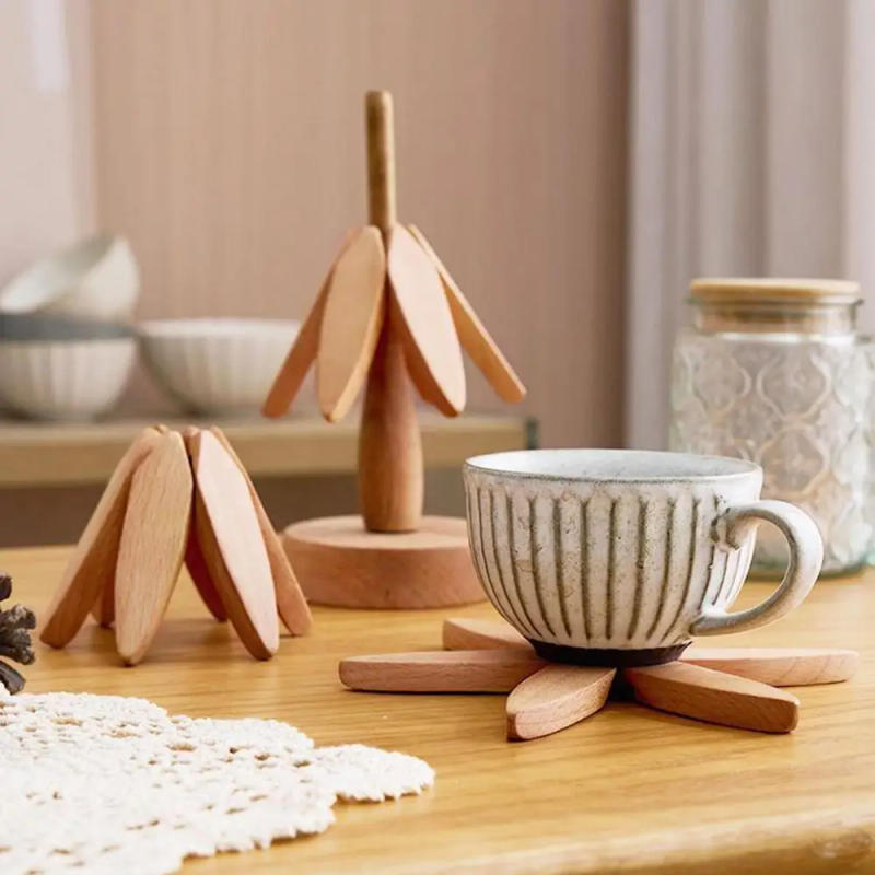 Description Picture 3 of itemWooden Tree Coaster Hot Pad Trivet with Heat Insulation Bar Coasters Wooden Trivets for Birthday New Year Christmas Easter