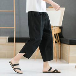 Cropped Trousers Cargo Pants Men Plus Size Thin Pants Loose Harem Pants Streetwear Male Sports Sweatpants Pantalones Hombre