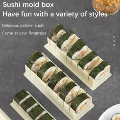 3 pieces Set Sushi Maker Seaweed Rice Rolls Sushi Rice Ball Moulds Japanese Kitchen Gadgets Machine Vegetable Meat Rolling Tools