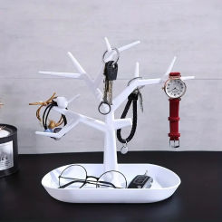 1 New Tree Hanging Creative Key Headband Bracelet Glasses Display Stand Creative Earrings Ring Practical Storage Rack