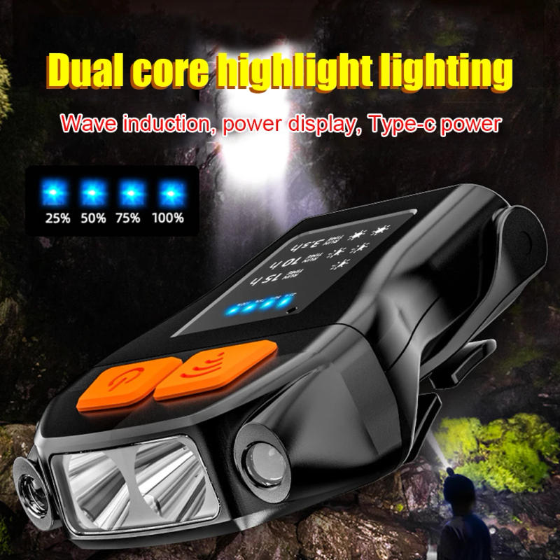 Description Picture 6 of itemLED Headlamp Multifunctional Hat Light Flashlight Smart Wave Sensor Waterproof USB Rechargeable for Camping Fishing Hiking