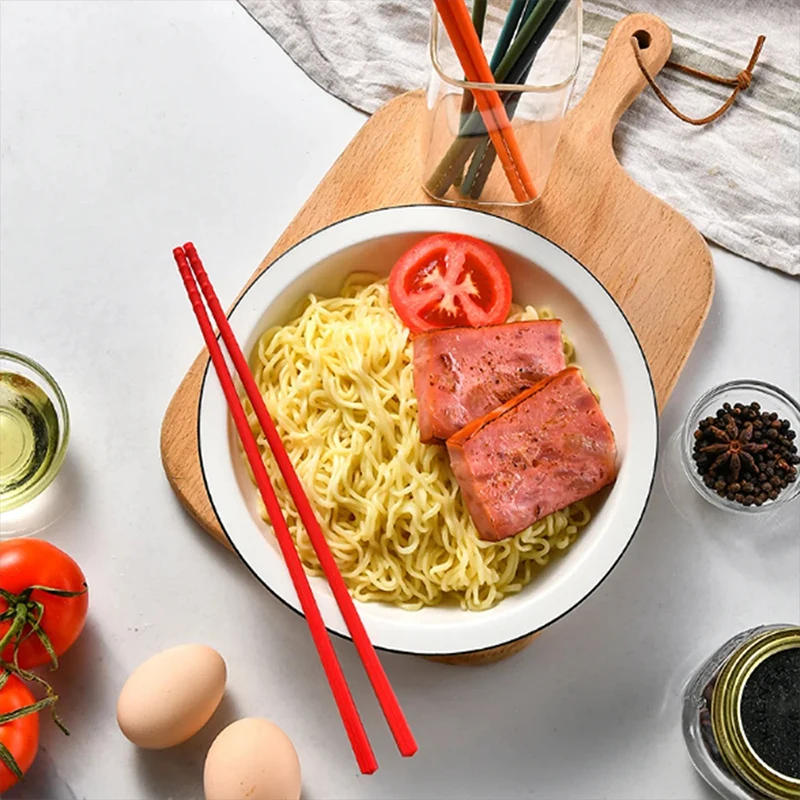 Description Picture 5 of itemSilicone Chopsticks Set Japanese Non-slip Chopsticks Noodle Sushi Food Chop Stick Kitchen Tableware Set Gift Dinnerware