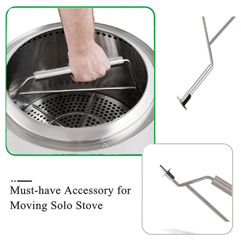 Description Picture 5 of itemFor Solo Stove Bonfire Fire Pit Handle Accessory Great Portable Camping Outdoor Fire Pit Tool For Camp Equipment