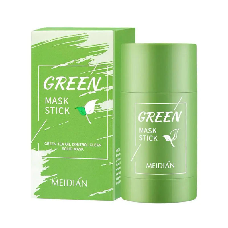 Description Picture 3 of item40g Green Tea Solid Mask Cleans Pores Stick Remove Blackhead Shrink Pores Skin Care Hydrating Facial Blemish Black Dots