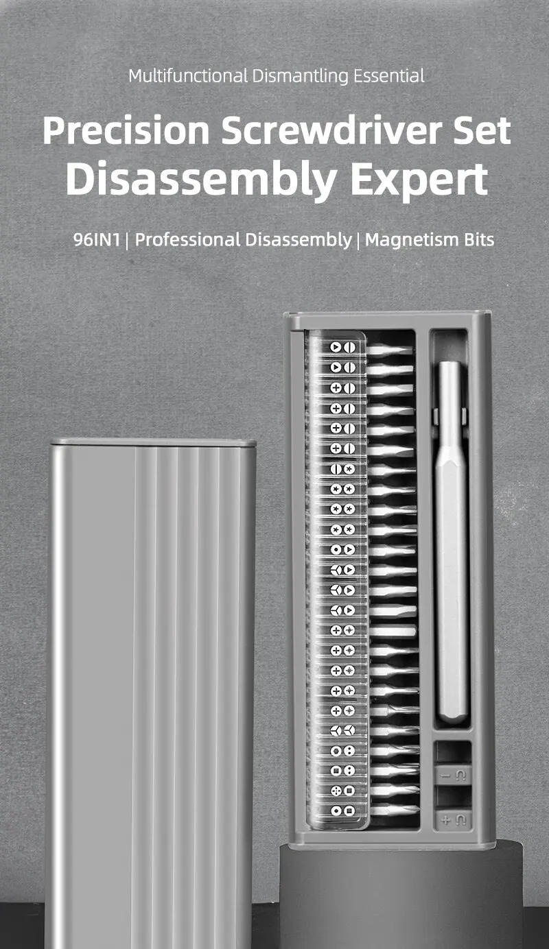 Description Picture 2 of item96 in 1 Precision Screwdriver Set Professional Torx Phillips Magnetic Screw Driver Bit Mini Repair Tool for IPhone Watch Xiaomi