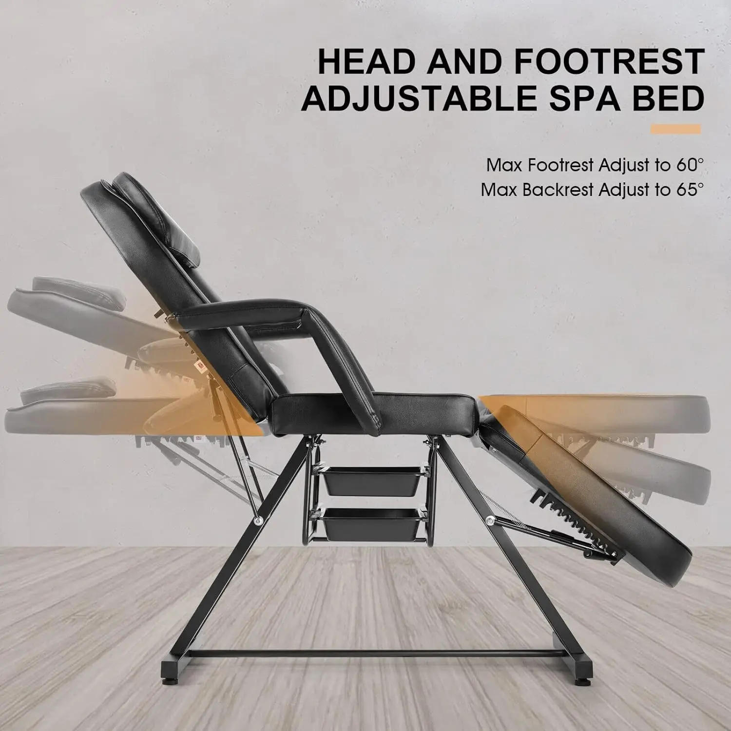 Description Picture 3 of itemArtist hand Tattoo Chair for Client Adjustable Angle Massage Bed for Eyelash Bed Extensions Facial Massage Tables Salon Chairs