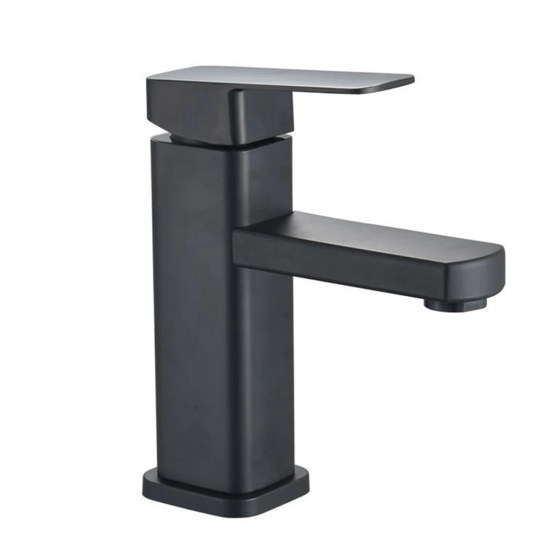 Description Picture 4 of item1pc Basin Faucet Anti-fingerprint Black Stainless Steel Single Cold Sink Faucet Bathroom Counter For Kitchen Bathroom Home Hotel