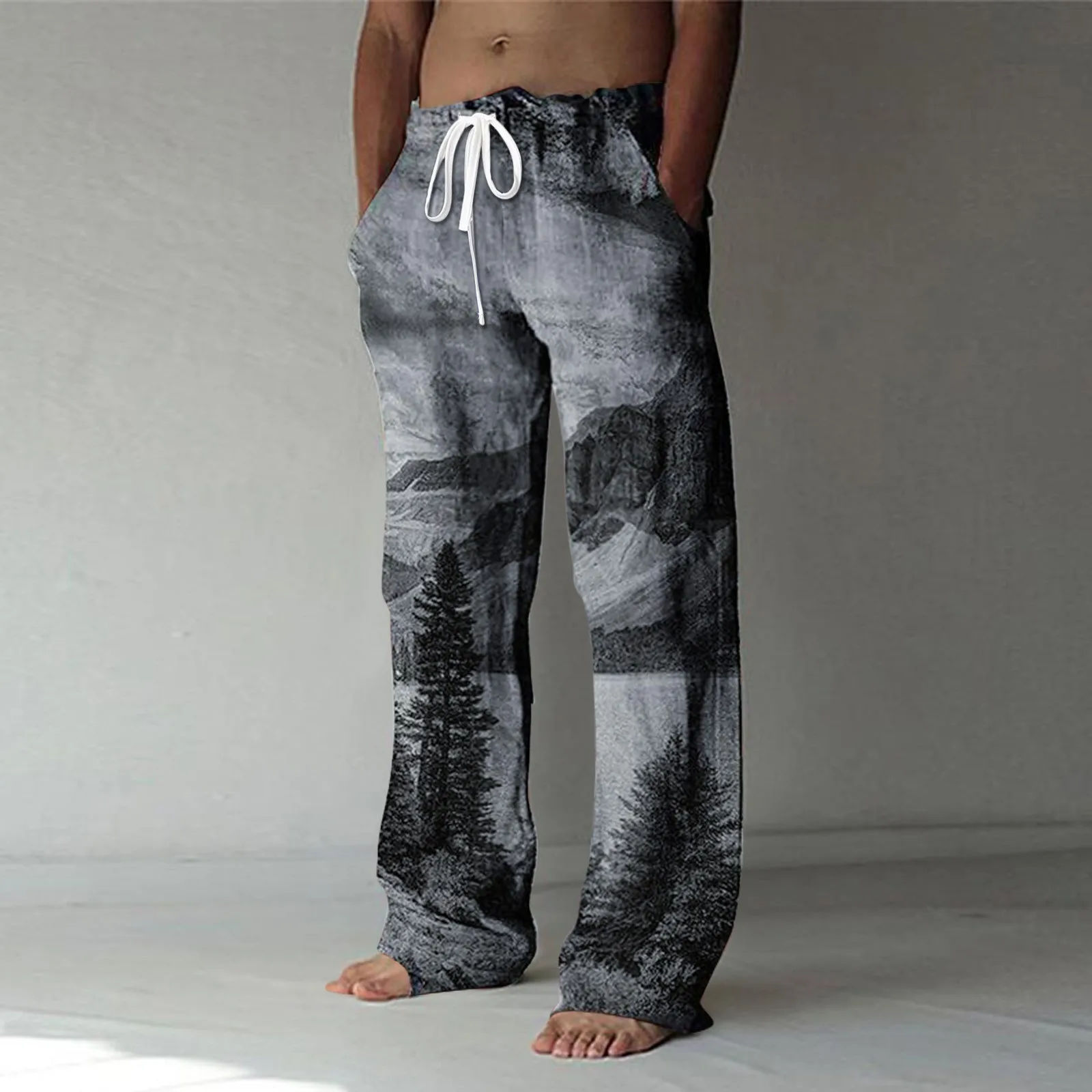 Fashion Printed Men Casual Pants